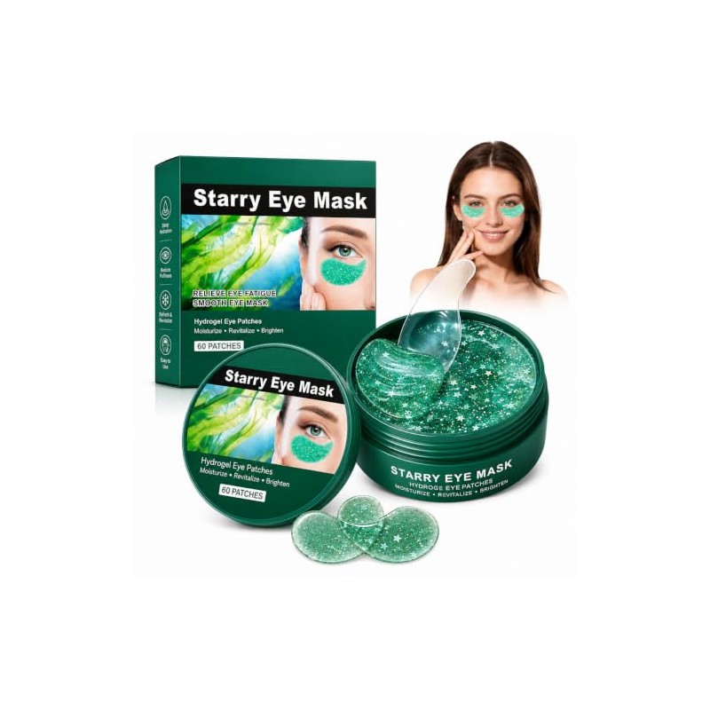 Parches Ojos Alga Marina Hidrogel Colágeno Piezas Pares Eye Patches