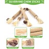 Silvervine Chew Sticks for Cats, 10 Pack Natural Catnip Chew