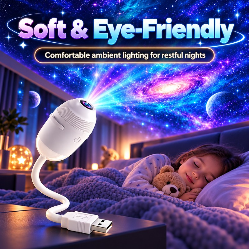 2 in 1 Galaxy Star Projector, Night Light for Ambient