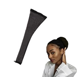 Breathable Hair Weave Sleeve for Locs with Drawstring – Extra Long Stretchy Wig Cap for Black Women, Faux Locs, Protective Styles & Bun – Fashionable & Comfortable Design (Black)