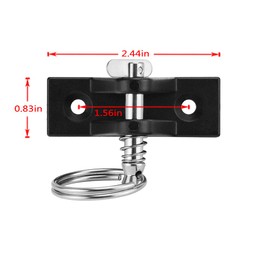 Nylon Bimini Top Deck Hinge with Removable Stainless Steel Pin (Pack of 2)