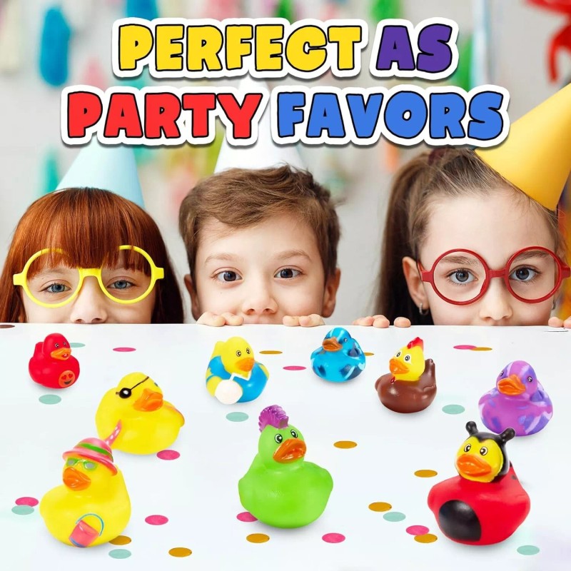 Playbees Assortment Rubber Duck Toy Duckies - 25 Pack -