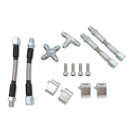 Gxencks Stainless Steel Braided Fuel Line For GM All LS Series Engines 4 Port LS Cylinder Crossover Hose Kit