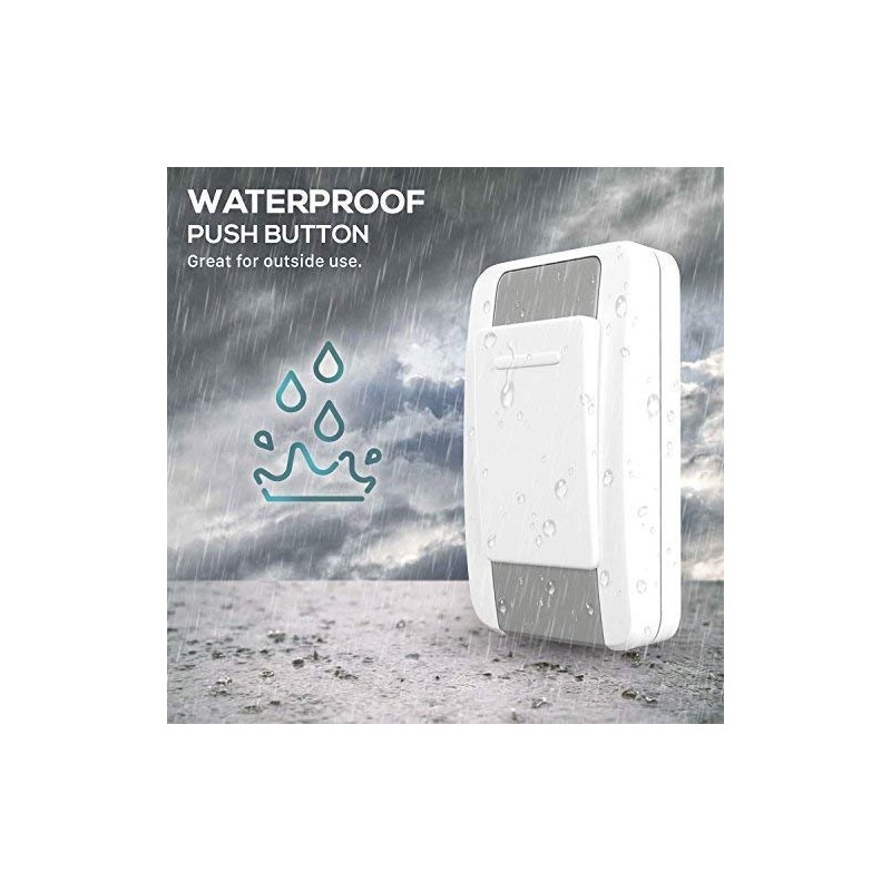 Artix Wireless Doorbell Waterproof, Operates at 100 Meters, Features 36