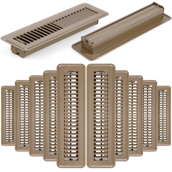 Yaocom 12 Pcs Floor Register Bulk, Heavy Duty Steel Floor