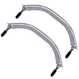 JT-HLM 2PCS Boat 316 Stainless Steel 8-3/4'' Boat Polished Grab Handle Oval Tube Grab Bar Handrail for Marine Yacht RV