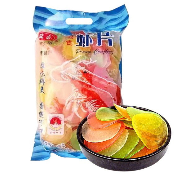Shrimp Chips Snacks Uncooked Prawn Flavor Chip,17.6oz/500g Uncooked Crispy Potato