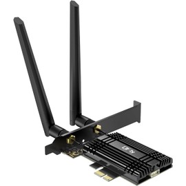 WiFi 7 Network Card 8774Mbps QFly PCIe WiFi Card with Bluetooth 5.4, BE200 Chipset, Tri-Bands(6GHz/5GHz/2.4GHz) Wireless Network Adapter for PC, Support Win11/10(64 bit), not Support AMD CPU