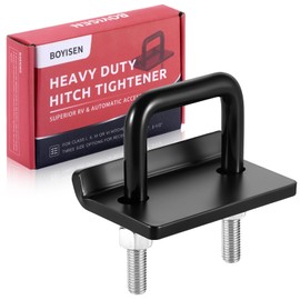BOYISEN Hitch Tightener Anti Rattle for 2” inch Trailer Hitches, No Rattle Noise Tow Hitch Clamp, Rust-Free Hitch Stabilizer, Reduce Movement on Hitch Mount Hitch Cargo Carrier Bike Rack (2” Black)