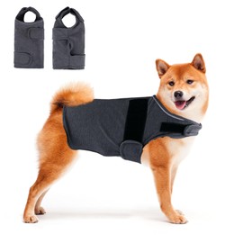 Hi Sprout Dog Anxiety Relief Calming Vest, Fireworks, Thunderstorm, Separation Canine Stress Relief Coat, Anti Anxiety Jacket for Dogs (Grey, L)