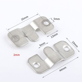 16Pcs Stainless Steel Interlock Hanging Buckle,Flush Concealed Mount Brackets Stainless Steel Z Clip Bracket Interlock Hanging Buckle Mountain Buckle for Picture Display Art Gallery (S2, Sliver)