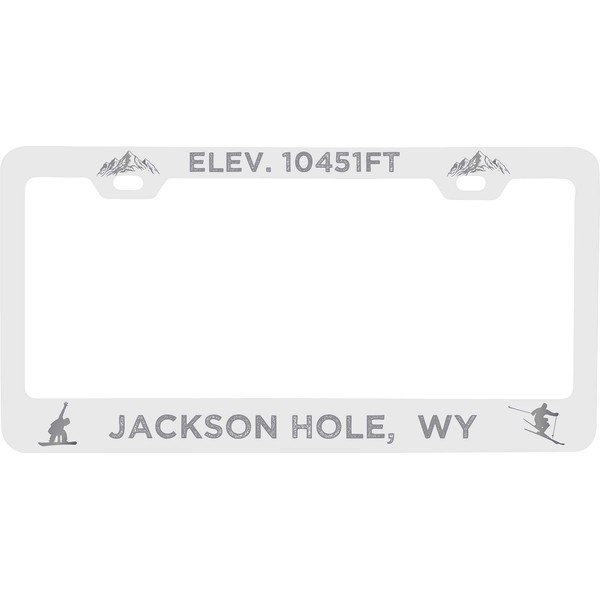 R and R Imports Jackson Hole Wyoming Etched Metal License