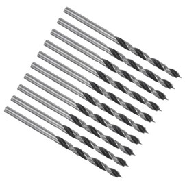 10 Pcs 3mm Brad Point Wood Drill Bits, Professional Carbon Steel, Small Manual and Electric Tip Drills, Clean Efficient Drilling, Perfect for Precision Drilling
