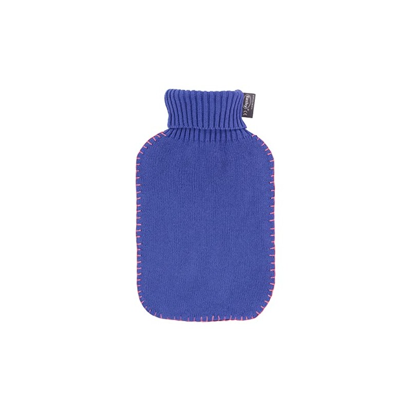 Fashy Hot Water Bottle with Turtleneck Knitted Cover Blue 2