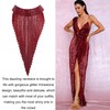 Ever Faith Rhinestone Statement Necklace for Women, Tassel Bib Choker
