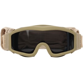 Tactics DustProof Protective Glasses Impact Resistant AntiExplosion Military Goggles(Verre gris à cadre kaki )