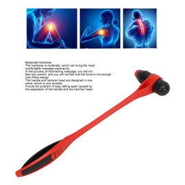 Body Massage Hammer, Elastically Bendable Massager Massor Red Black Rubber, Manual Spinal Massager for Relieve Body Stress