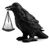 ehuoyan Raven Gothic Halloween Decor Fake Crow Light Holder Raven