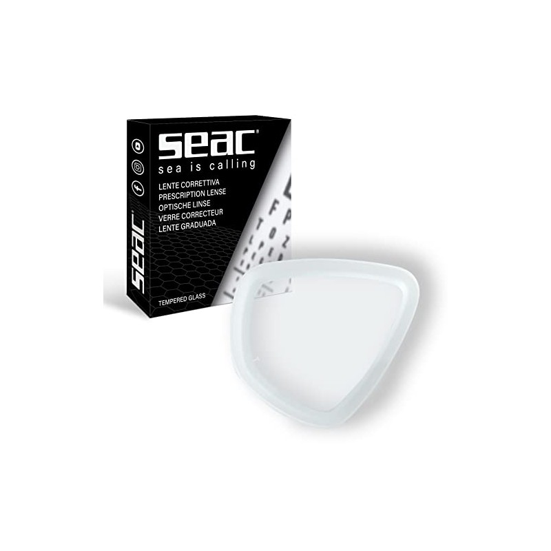 Seac Unisex Adult Corrective Lenses Eagle Diving Mask, Transparent, 5.5