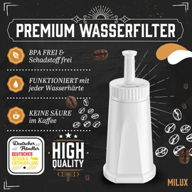 MILUX® Sage Water Filter Set of 6 [TÜV Certified] - For Sage Barista Pro/Touch/Express/Oracle/and Many More - Replaces SES008 / SES810 / SES875 / SES880 / SES920 / SES980 / SES990