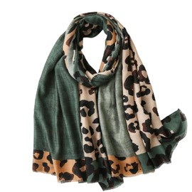 ANKOMINA Women's Soft Leopard Print Scarf Long Lightweight Fall Winter Fashion Shawl Wraps
