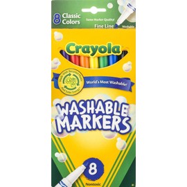 Crayola 8 Nontoxic Classic Colors Fine Line Washable Markers 8 pk (Pack of 6)