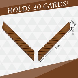 Colingmill Christmas Card Display 13 x 1.5 Inch Wooden Christmas Card Holder Postcard Display Stand Holds up to 30 Greeting Cards Organizer for Table Shelf Desk Mantel Holiday Party