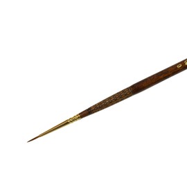 Escoda Reserva 2420 Series Artist Oil & Acrylic Long Handle Paint Brush, Pointed Round, Size 0, Pure Kolinsky