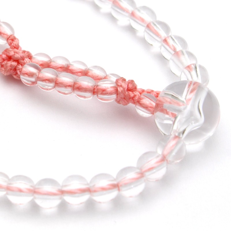 創価学会 PC Prayer Beads Clear Pink 小田巻 梵天 Women's