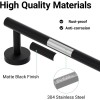 IOQ 30" Matte Black Towel Bar, Towel Rack for Bathroom