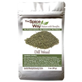 The Spice Way Dill Weed - great seeds for pickling, vegetables, pasta, salads and soups. 3 oz