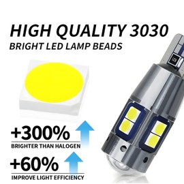 Car Passion Coppia Luci Targa Led CANBUS T10 W5W 6000K 5 Led Lampadine Con Resistenza Spegni Spia NO ERRORE
