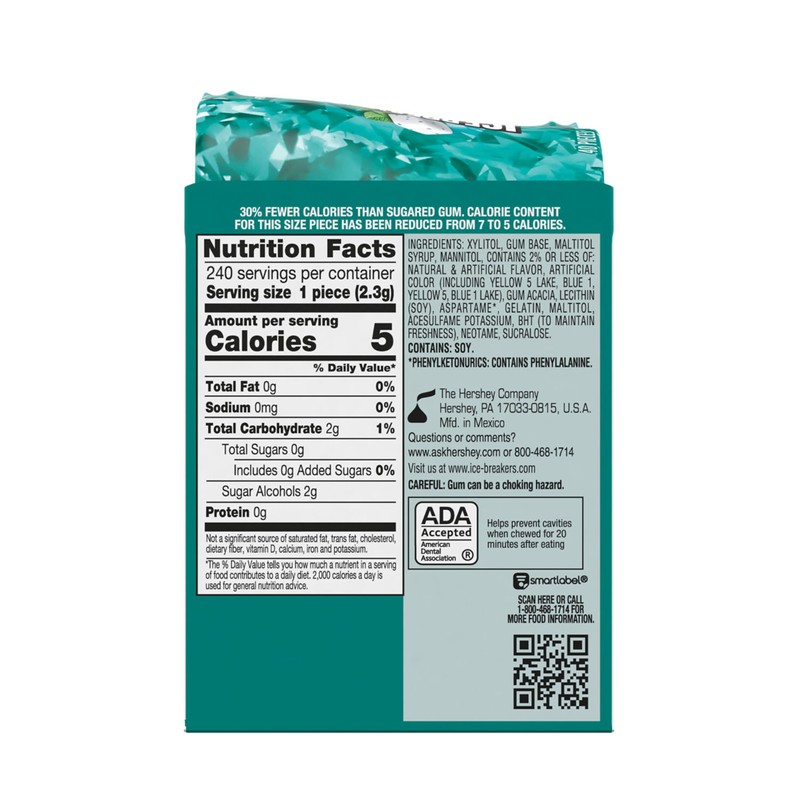 ICE BREAKERS Ice Cubes Wintergreen Flavored Sugar Free Chewing Gum