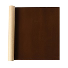 SANSAM Self-Adhesive Flannel Fabric - 17.2''x58'' Roll Soft Brown Adhesive Velvet Flocking Liner for Drawer, Cabinet,Shelves,Jewelry Box, Felt Repair Patch for Clothing, Furniture