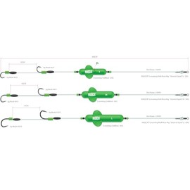 Madcat Screaming Profi River Rig Worm & Squid 180 cm 1 mm Leader Size / Load Capacity Size 10/0 + 10/0 / 60 g Buoyancy