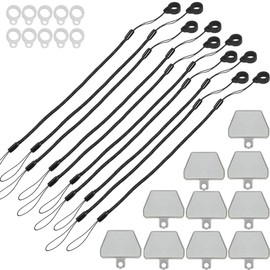 TECHGEAR (Pack of 10) Stylus Holder, 12 Inch (30 cm) Retractable Spiral Band (2 x Loops), Elastic Carrying Straps, Universal Anti-Lost Bungee Cable for Touch Pens/Pencils, Tablet Case