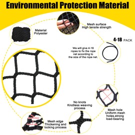 Bunifa Climbing Cargo Net for Kids Outdoor, Balcony & Playground Safety Netting - Knotless Polyester Sports Netting