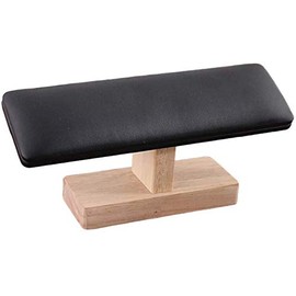 FRECI Wood T-Bar Watch Display Stand Jewelry Organizer Holder for Watch Bracelet Earring Bangle Pendants Key Organizer - Black PU