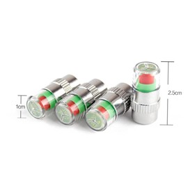 GANAZONO 4pcs Tire Valve Caps Car Tyre Pressure Monitor Stem Caps Pressure Indicator Sensor Fit Vehicles