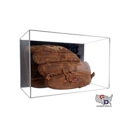Generic Baseball Glove Display Case Acrylic Wall Mounting UV Protecting, Clear, Black