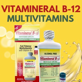 Menper Vitamineral B-12 Multivitamin with Zinc – Alcohol-Free 16 fl oz (3-Pack)