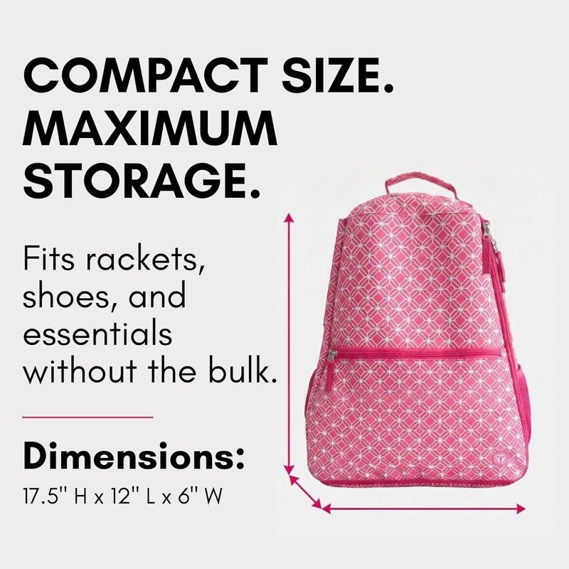 Thorza Tennis Racket Backpack for Women – Lightweight Tennis Bag
