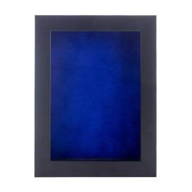 24x36 Shadow Box Frame Black Wood | with a 3/4" Usable Display Depth | Includes a Royal Blue Real Suede Texture Acid-Free Backing Board, UV Resistant Acrylic, and Hanging Hardware