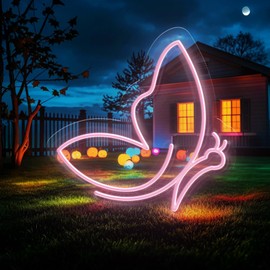Butterfly Room Home Decor Neon Sign Led House Warming Gifts New Home Neon Signs for Wall Decor Bedroom for Women Wall Decoration Gift Decorations for Presents Light up Signs