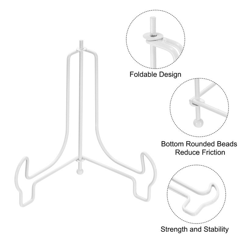 sourcing map 2pcs 6 Inch Plate Stand for Display, Iron