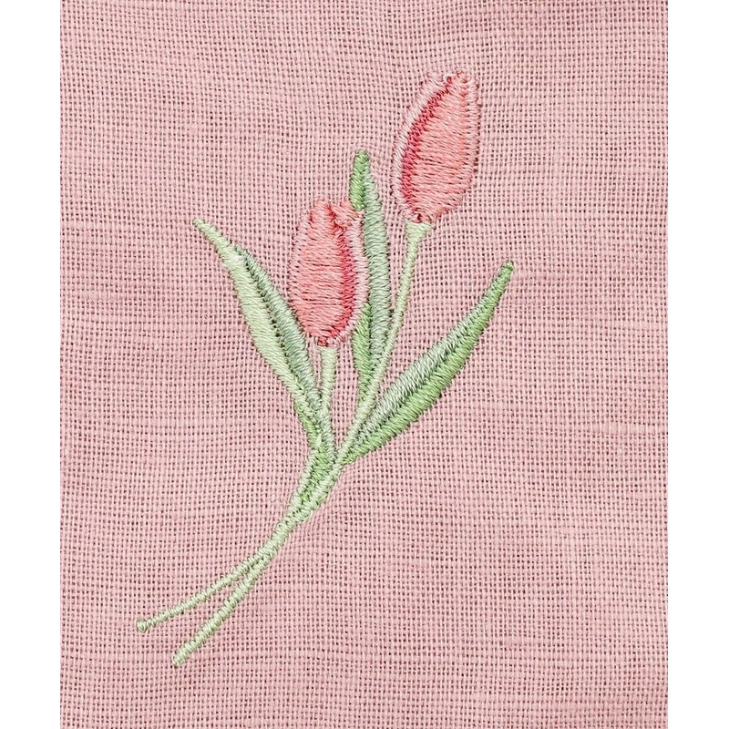 Afternoon Tea Living Pouch, JK04 Floral Words Drawstring Pouch, M/Tulip,