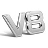 V8 Emblem Sign Chrome Lettering 3D Logo Car Sticker Tuning