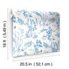 Scalamandre Azure Garparilla Peel & Stick Wallpaper, Blue
