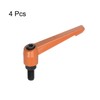 sourcing map 4pcs Adjustable Clamping Lever Handles M10 x 20mm