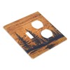 Forest Pine Tree Woodland Woods Grain 2 Gang 1 Toggle/Duplex